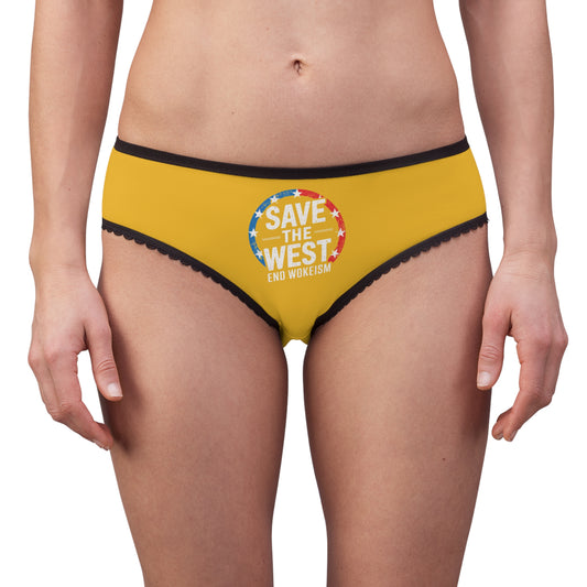 "Save the West - End Wokeism", Women's Briefs (Amber)