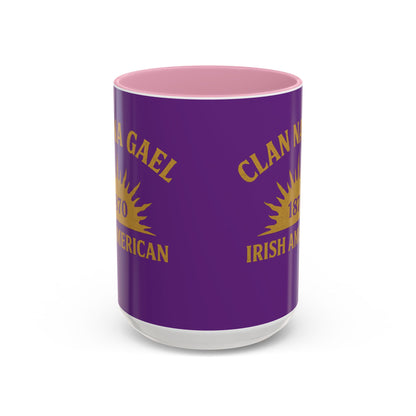 "Clan na Gael - Irish American", Colorful Mugs (11oz, 15oz) (Vesper Violet)