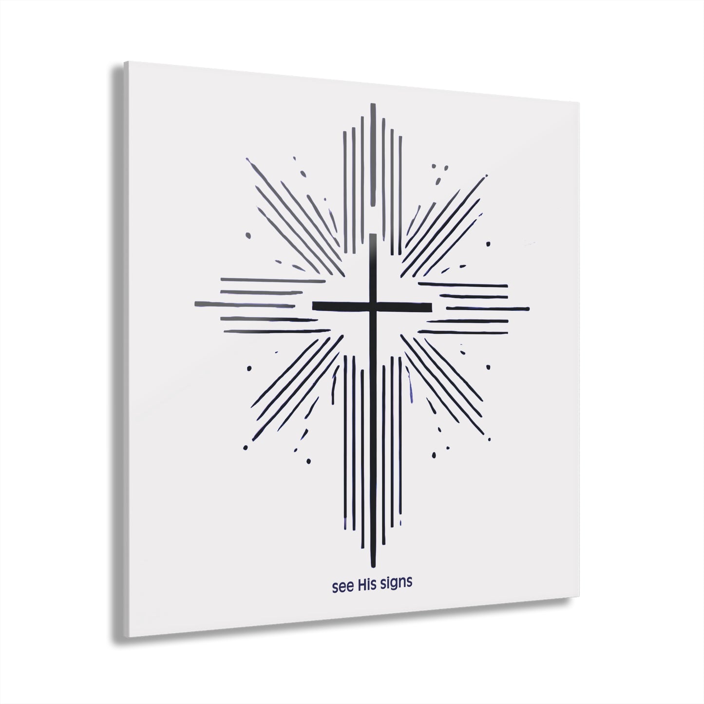 "See His Signs", Acrylic Wall Print (French Cleat Hanging) (Alabaster White)