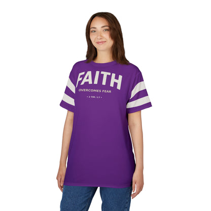 "Faith Overcomes Fear", Unisex Tee (Vesper Violet)