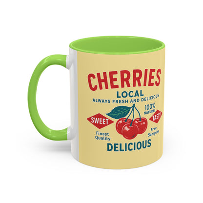 "Delicious Cherries", Colorful Mugs (11oz, 15oz) (Sanctum Veil)