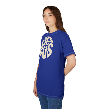 "Retro Jesus", Unisex T-shirt (Klein Blue)