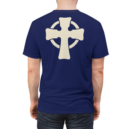 "Retro Jesus", Unisex T-shirt (Norway Blue)