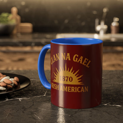 "Clan na Gael - Irish American", Colorful Mugs (11oz, 15oz) (Palladius Red)
