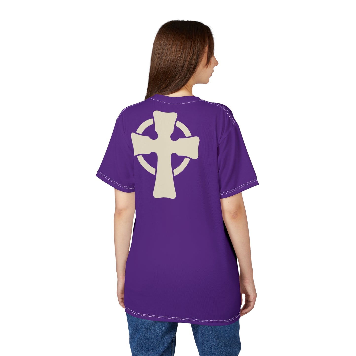 "Retro Jesus", Unisex T-shirt (Storm Purple)