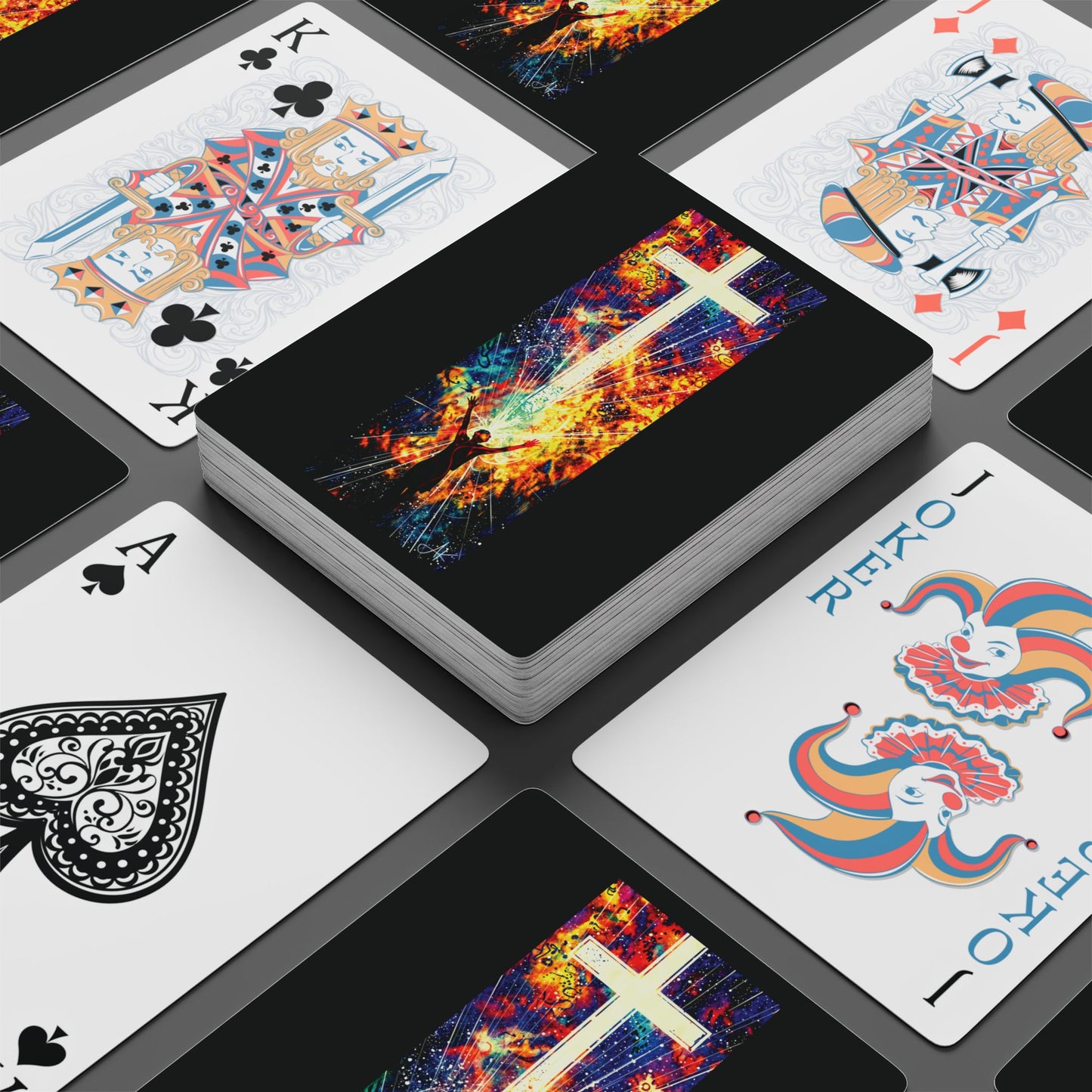 "Saved", Christian Fine Art Playing Cards (Void Black)
