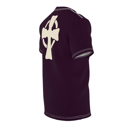 "Retro Jesus", Unisex T-shirt (Greek Aubergine)