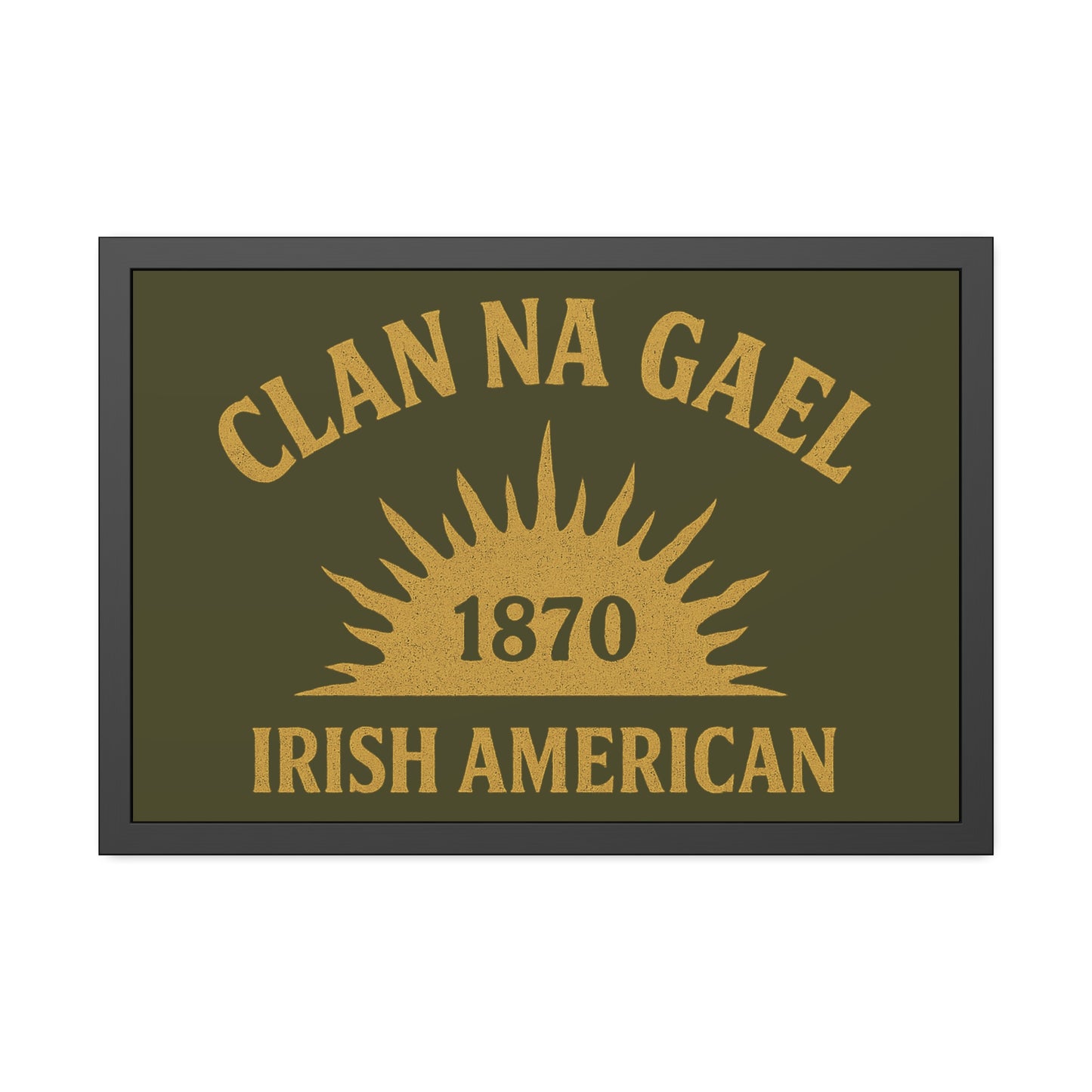 "Clan na Gael - Irish American", Framed Paper Poster (Fianna Green)
