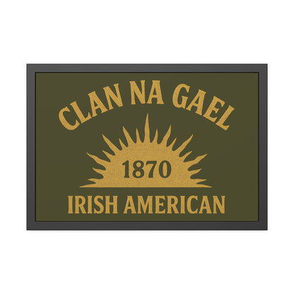 "Clan na Gael - Irish American", Framed Paper Poster (Fianna Green)