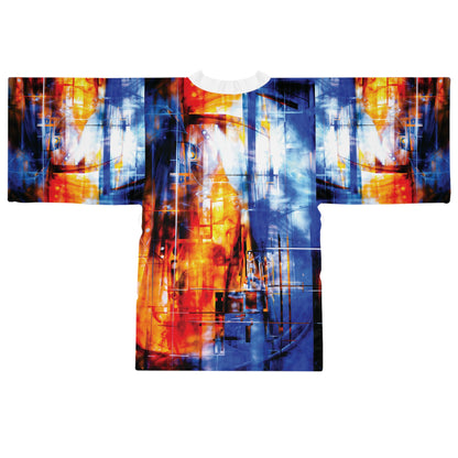 "Life's Forge - A Self Portrait", Long Sleeve Kimono Robe