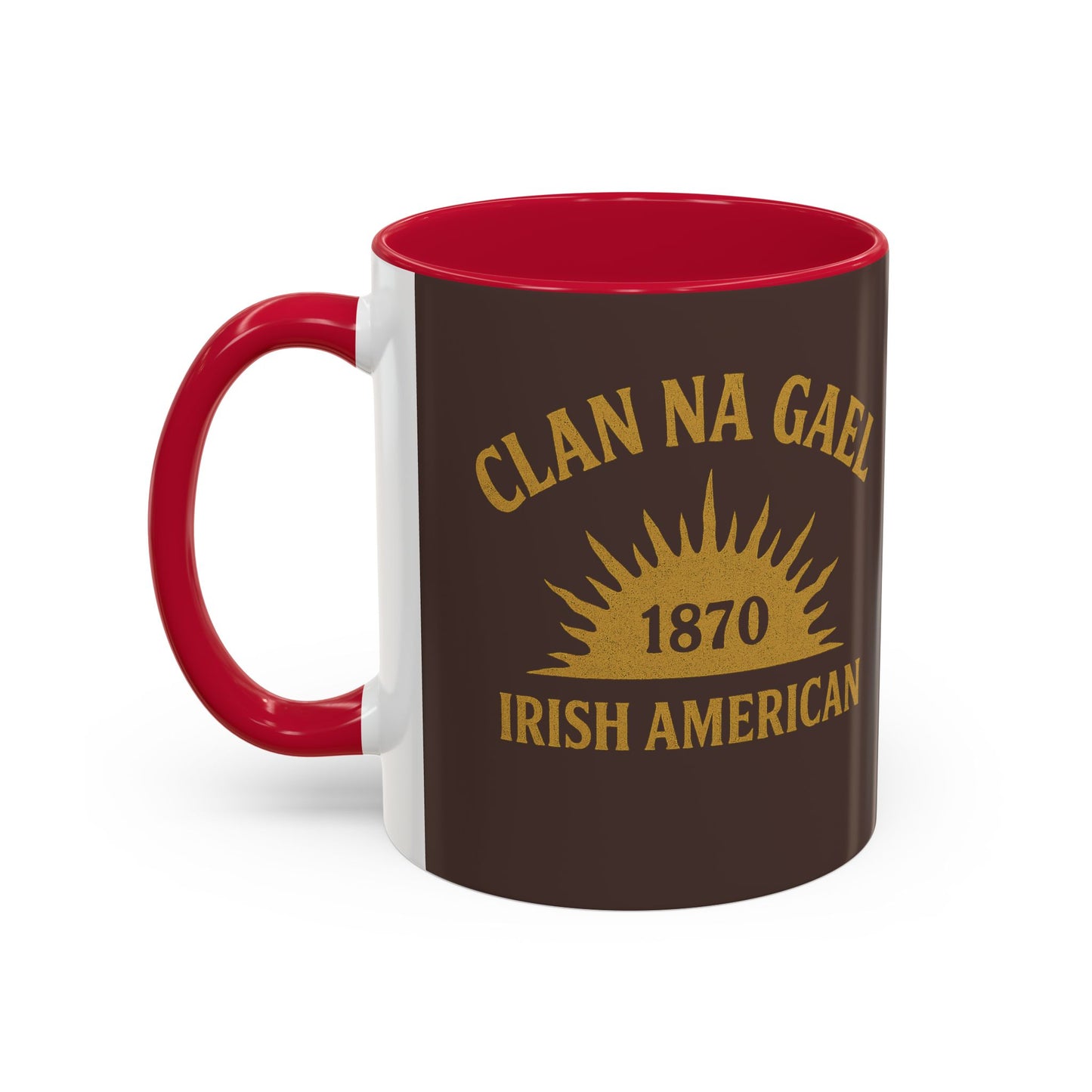 "Clan na Gael - Irish American", Colorful Mugs (11oz, 15oz) (Wild Boar Brown)