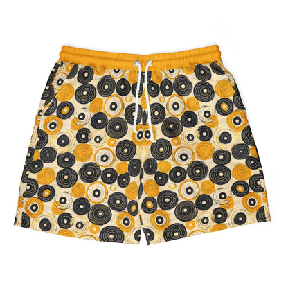 "Old 45's", Swim Shorts (Cyber Yellow Waistband)