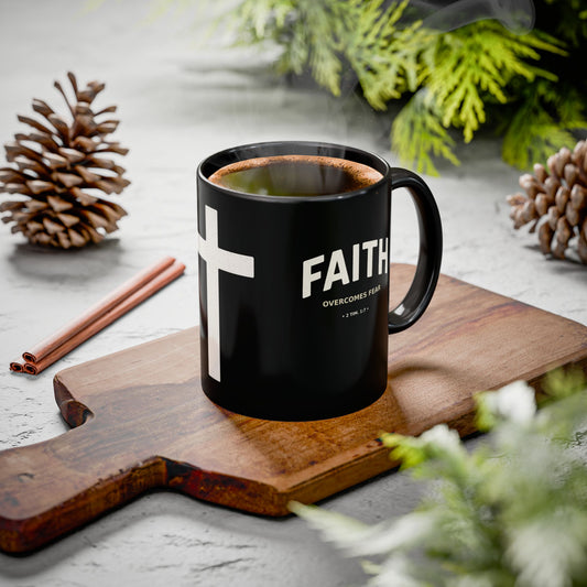 "Faith Overcomes Fear", Colorful Mugs (11oz, 15oz)