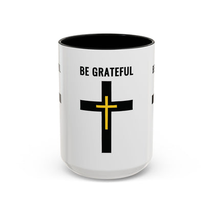 "Be Grateful", Accent Coffee Mug