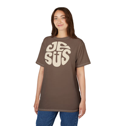 "Retro Jesus", Unisex T-shirt (Clove Brown)