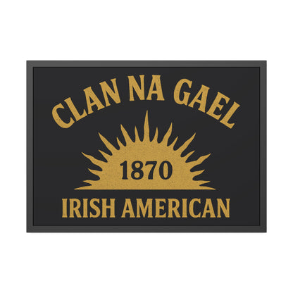 "Clan na Gael - Irish American", Framed Paper Poster (Raven Black)