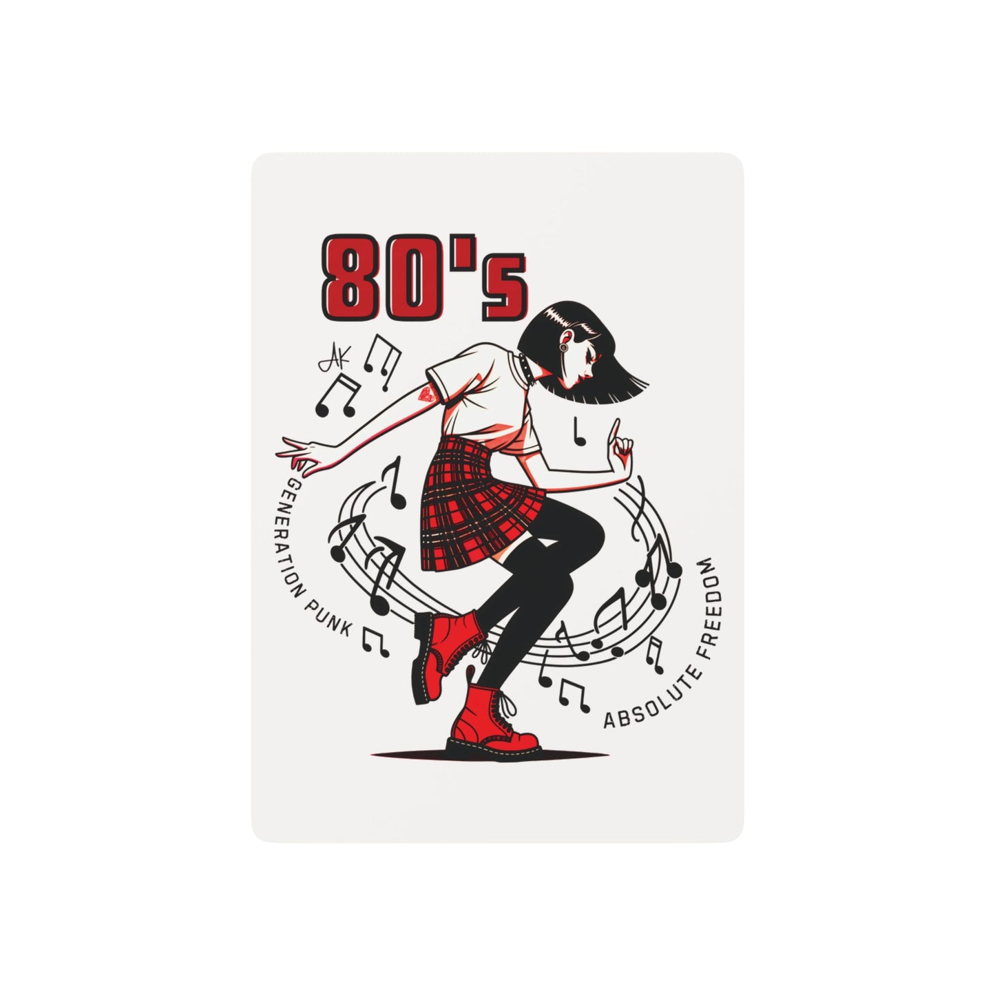 "80's Generation Punk", Retro Playing Cards (Porcelain White)