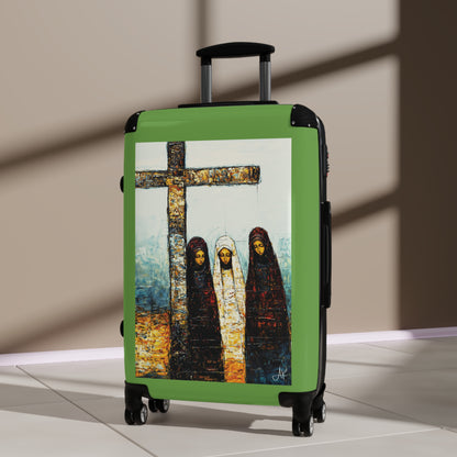 "At-the-Foot of the Cross - John 19:25", Suitcases (Light Green)