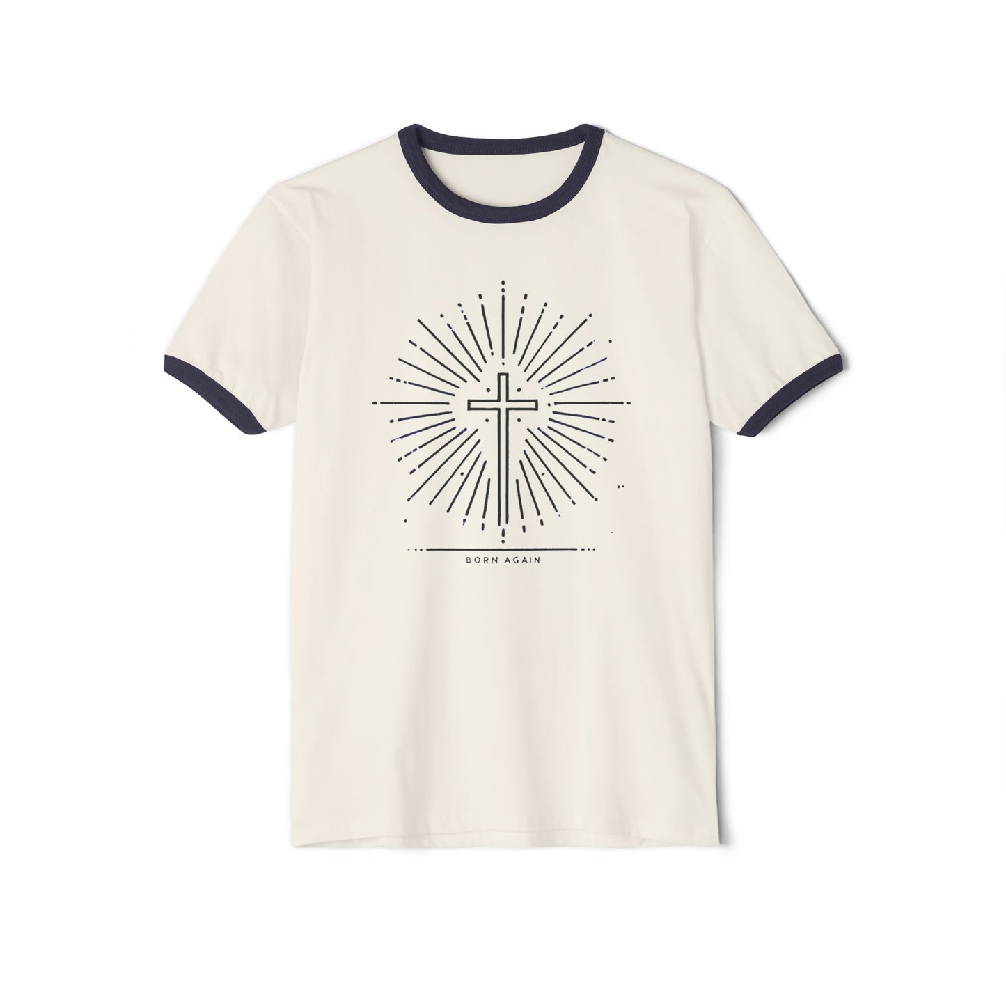 "Born Again", Unisex Ringer Cotton T-Shirt