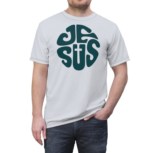"Retro Jesus", Unisex T-shirt (Inked Silk)