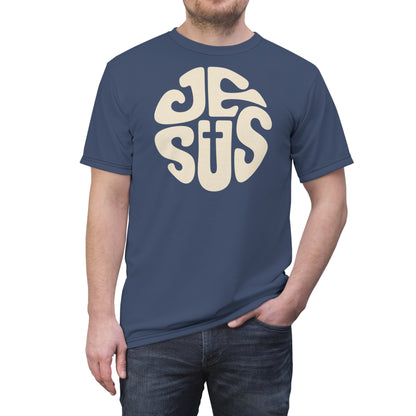 "Retro Jesus", Unisex T-shirt (Signature Blue)