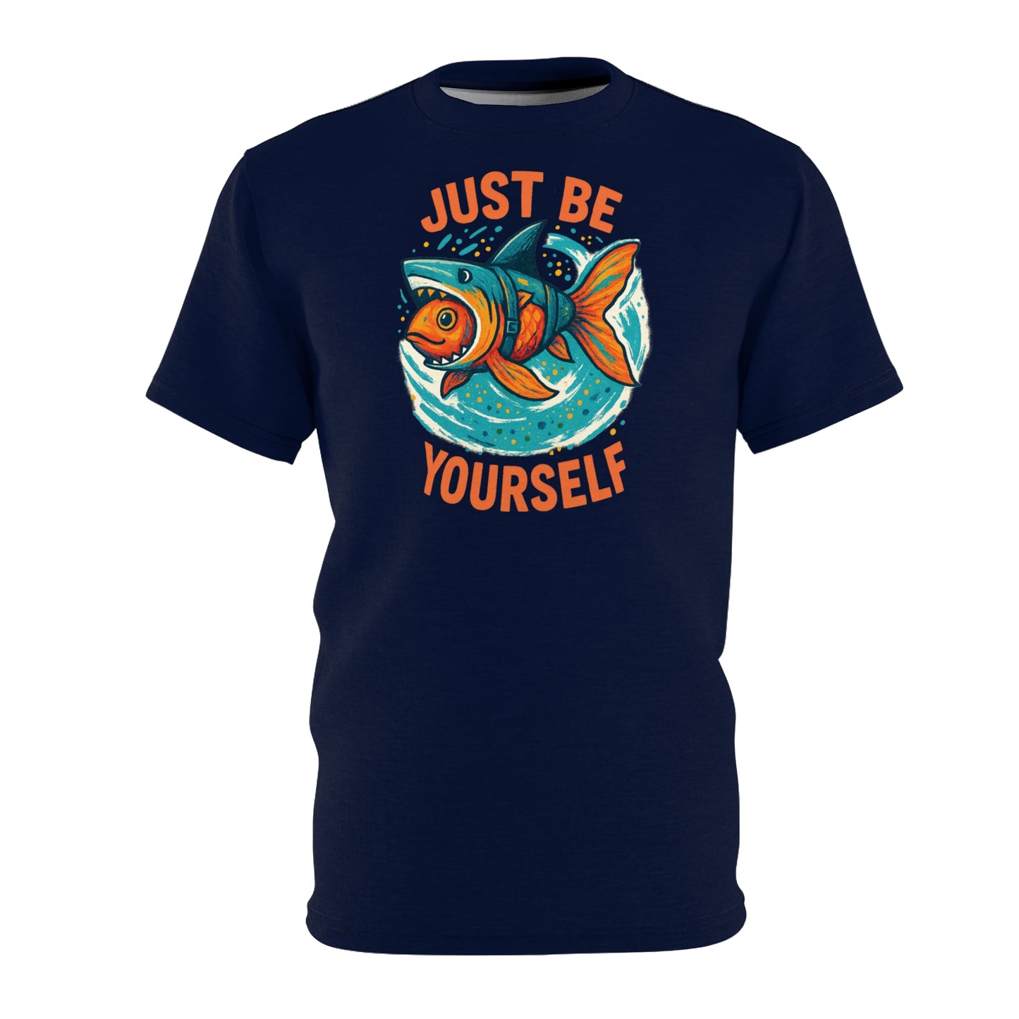 "Just Be Yourself", Unisex T-shirt (Deep Cove Blue)