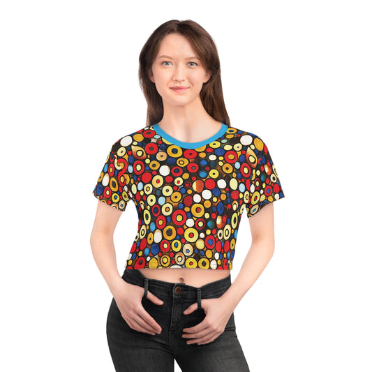 "Bits and Bobs", Crop Tee (Mediterranean Blue Color)