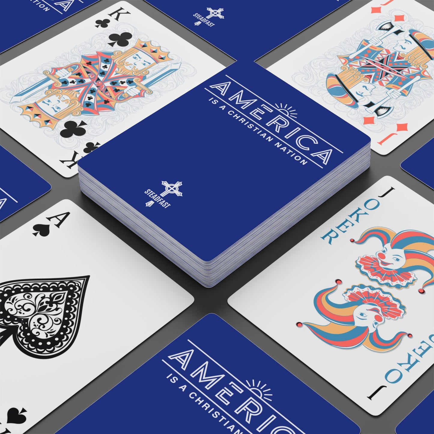 "America is a Christian Nation", Christian Playing Cards (Patriot Blue)