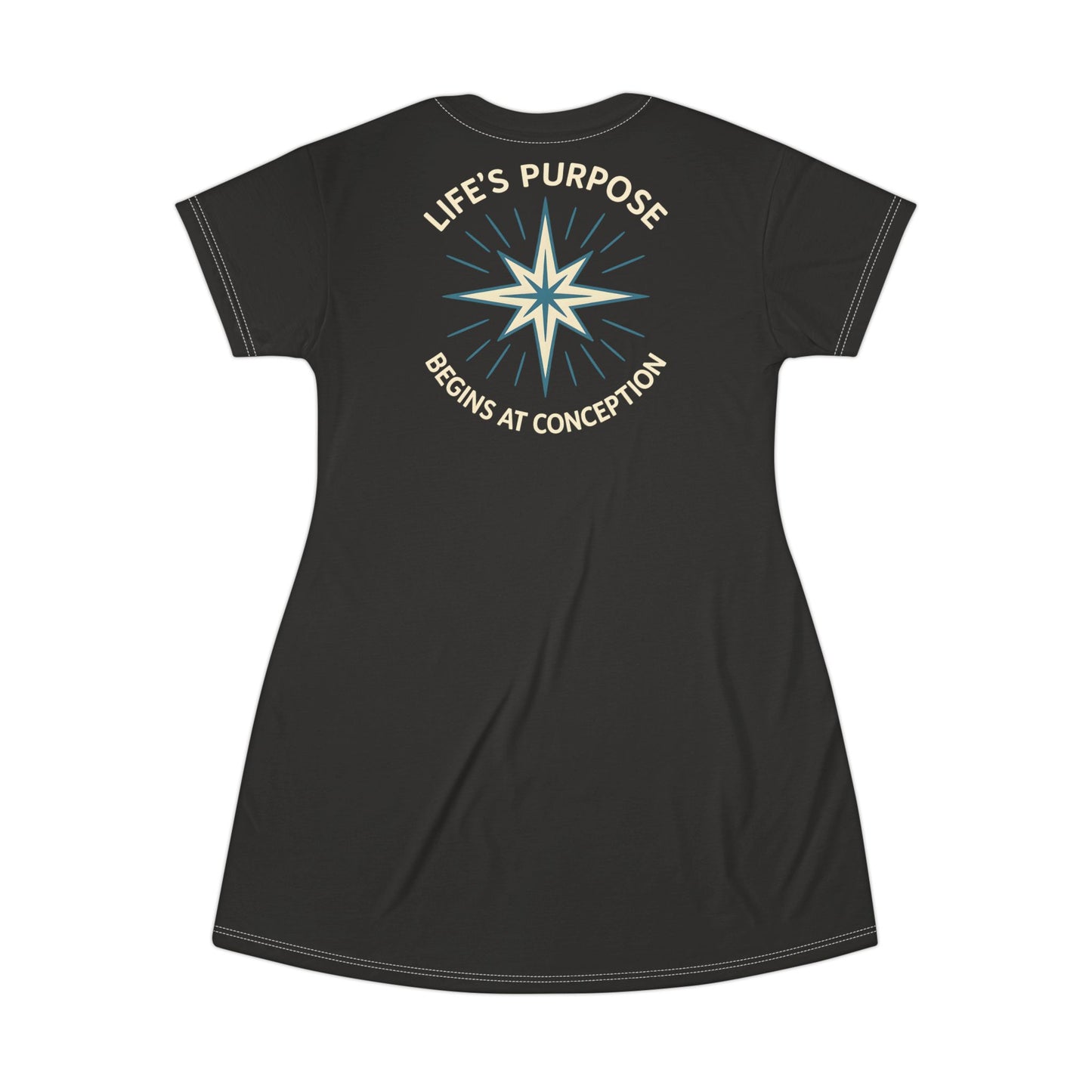 "Life's Purpose Begins at Conception #01", T-Shirt Dress (King Kong)