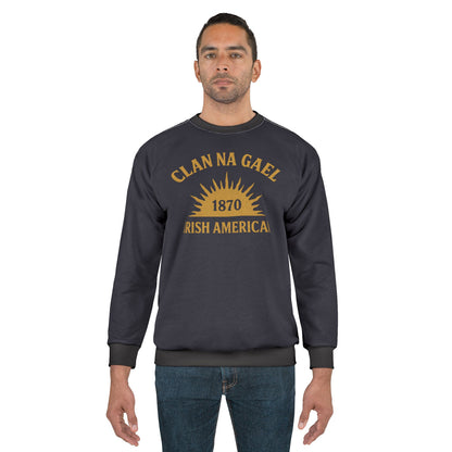 "Clan na Gael - Irish American", Unisex Sweatshirt (Black Rock Blue)
