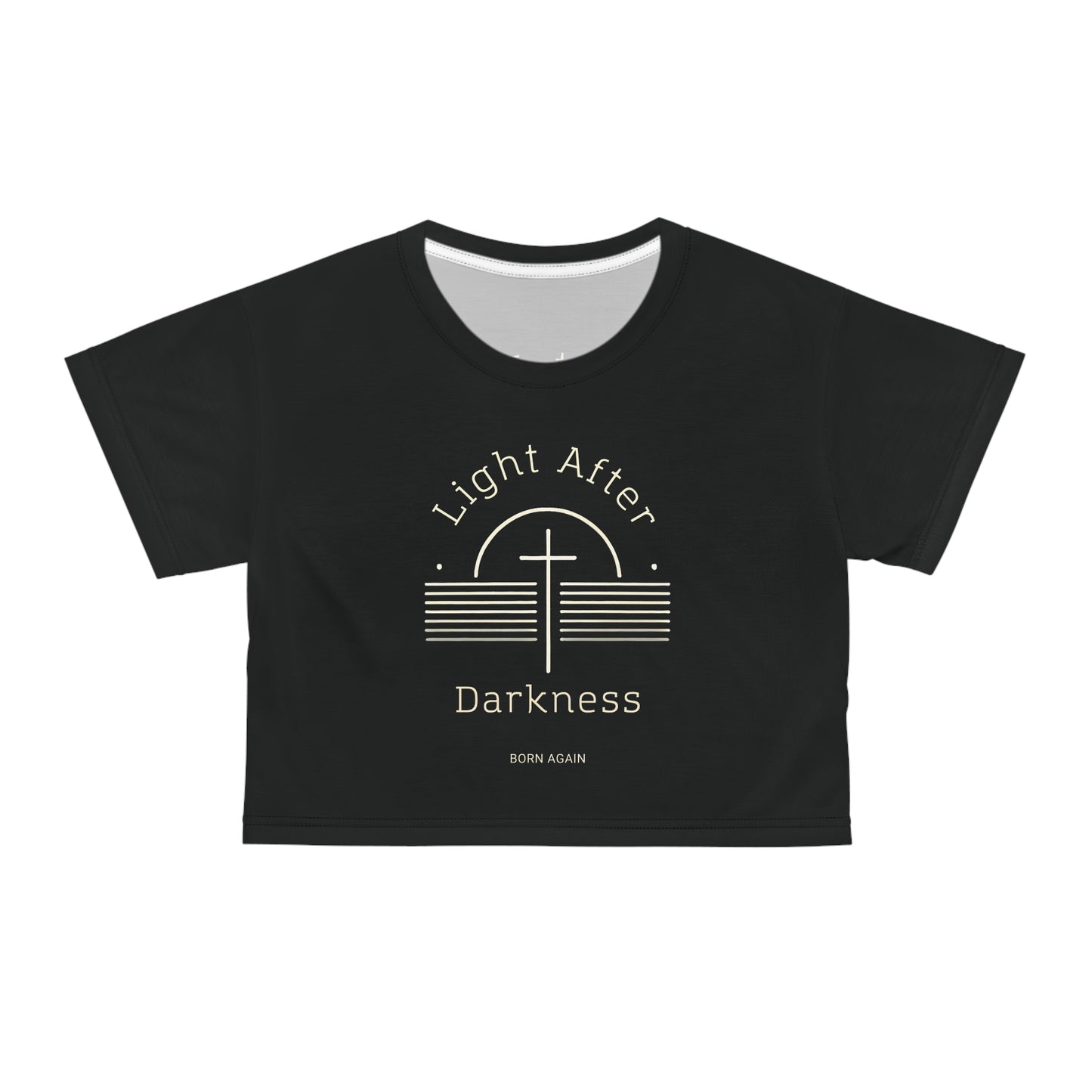 "Light After Darkness - Born Again", Black Crop Tee