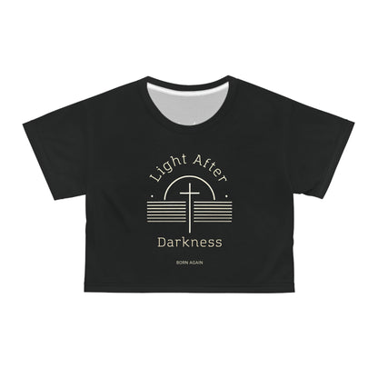 "Light After Darkness - Born Again", Black Crop Tee