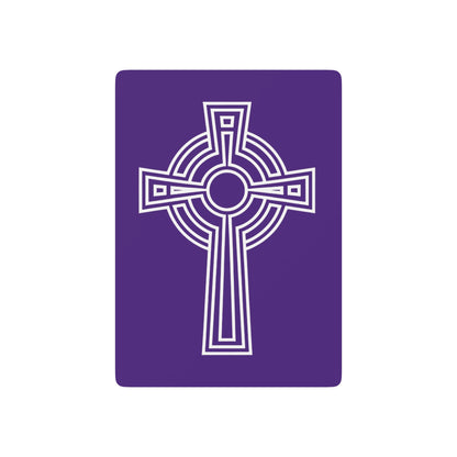 "A Simple High Cross", Christian Playing Cards (Deep Purple)