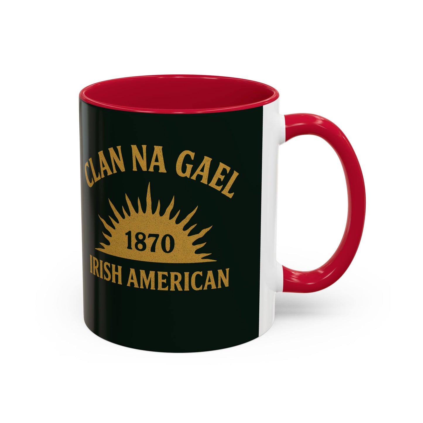 "Clan na Gael - Irish American", Colorful Mugs (11oz, 15oz) (Túath Green)