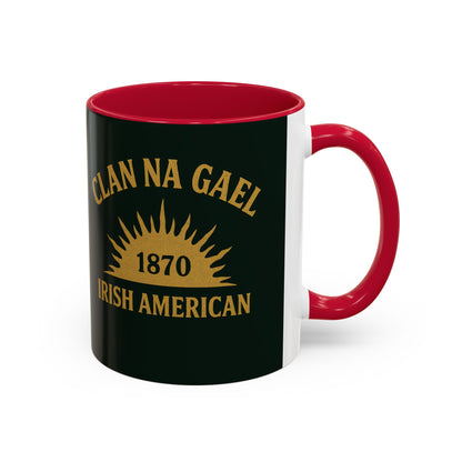 "Clan na Gael - Irish American", Colorful Mugs (11oz, 15oz) (Túath Green)