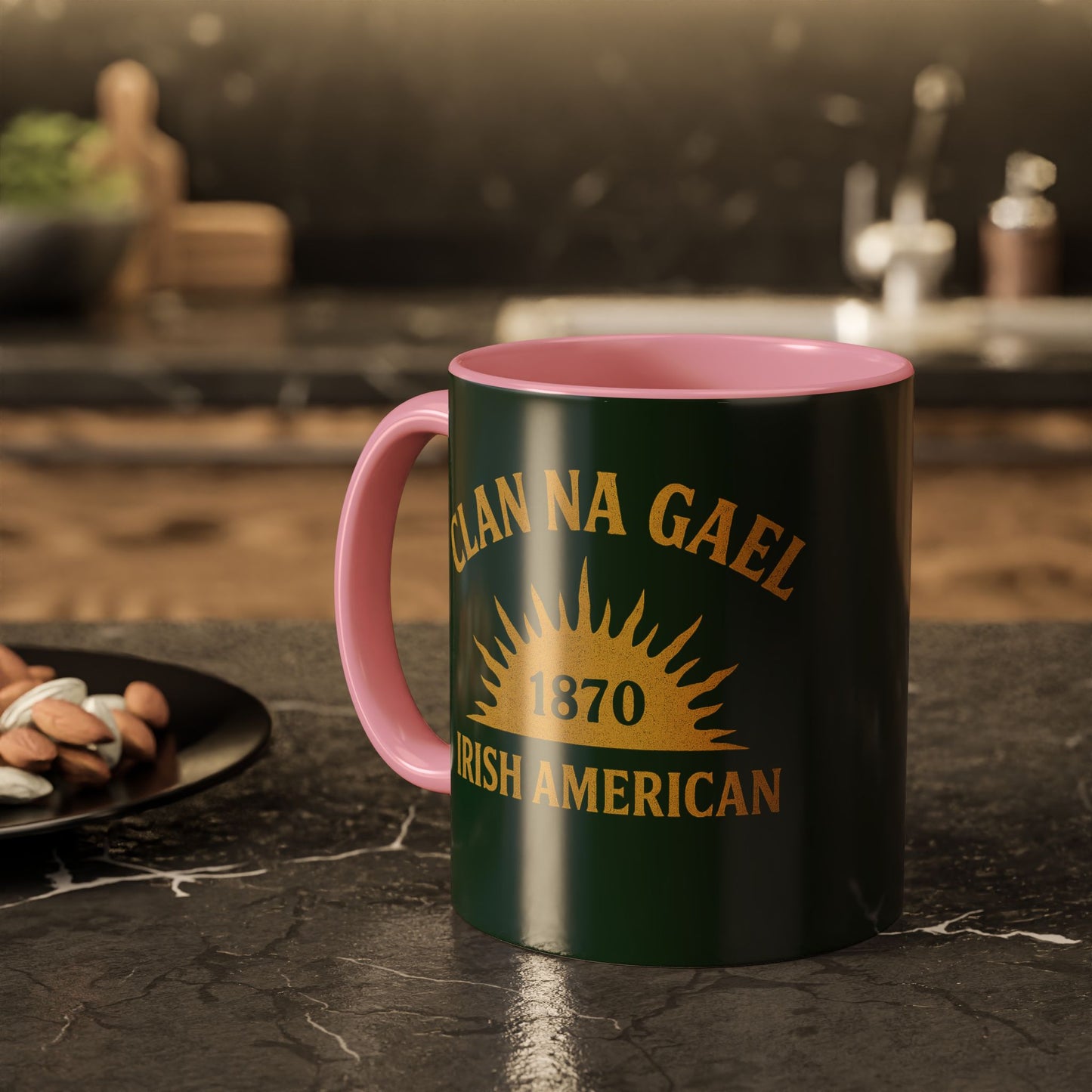 "Clan na Gael - Irish American", Colorful Mugs (11oz, 15oz) (Fenian Green)