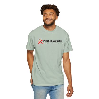 "Progressivism - Enemy of Western Civilization", Unisex T-shirt (Light Colors)