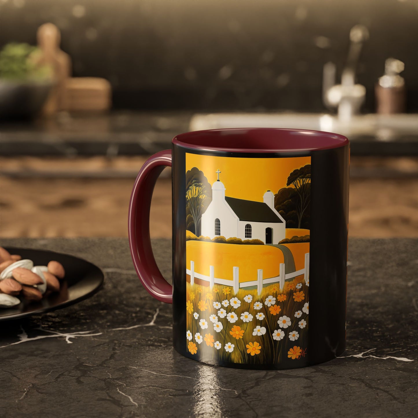 "Eaglais a’ Bhuidhe (Gaelic) - The Church of Golden Hope (English)", Colorful Mugs (11oz & 15oz)