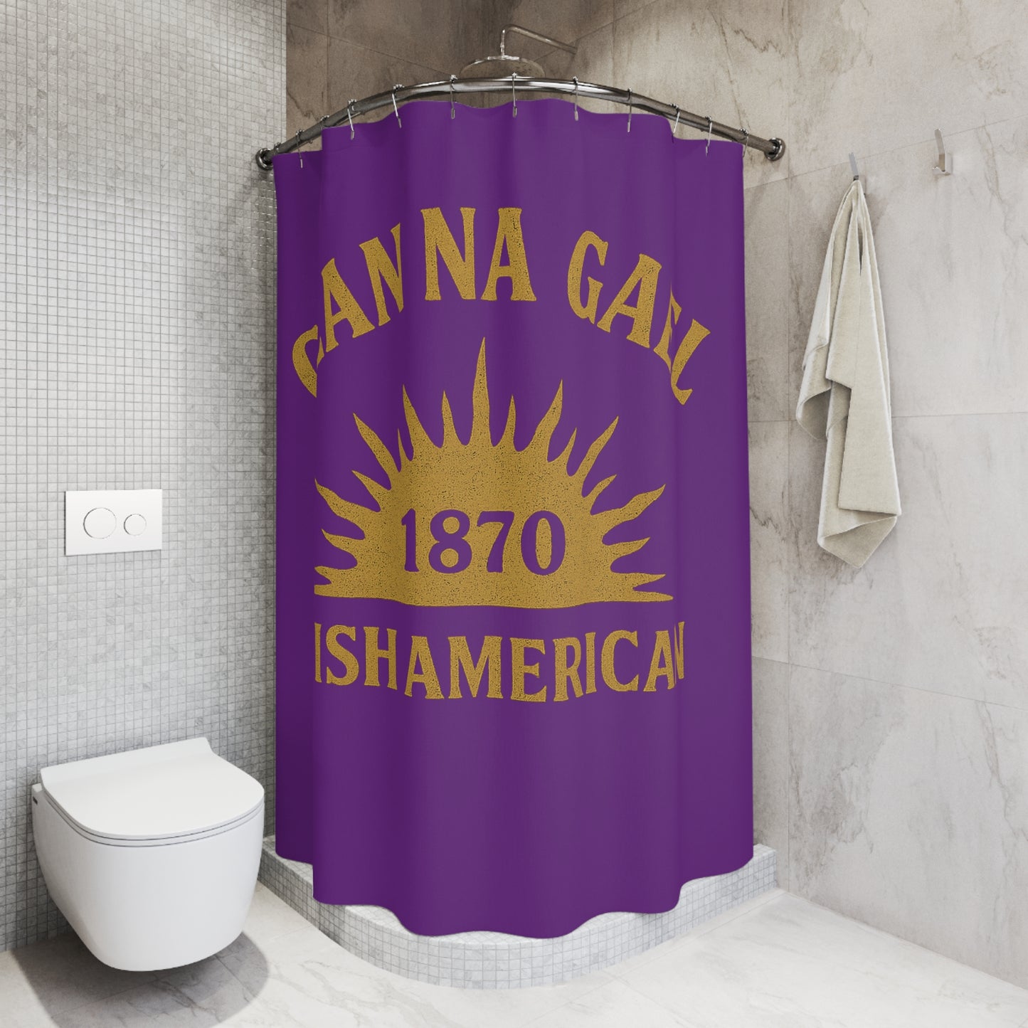 "Clan na Gael - Irish American", Shower Curtains (Vesper Violet)