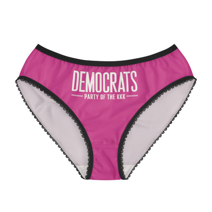 "Democrats - Party of the KKK", Women's Briefs (Strongboy Pink)