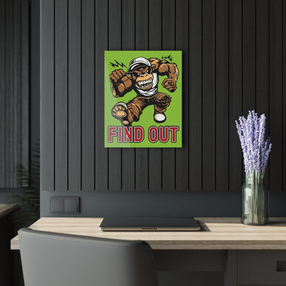 "Find Out", Acrylic Wall Prints (French Cleat Hanging) (Chartreuse Green)