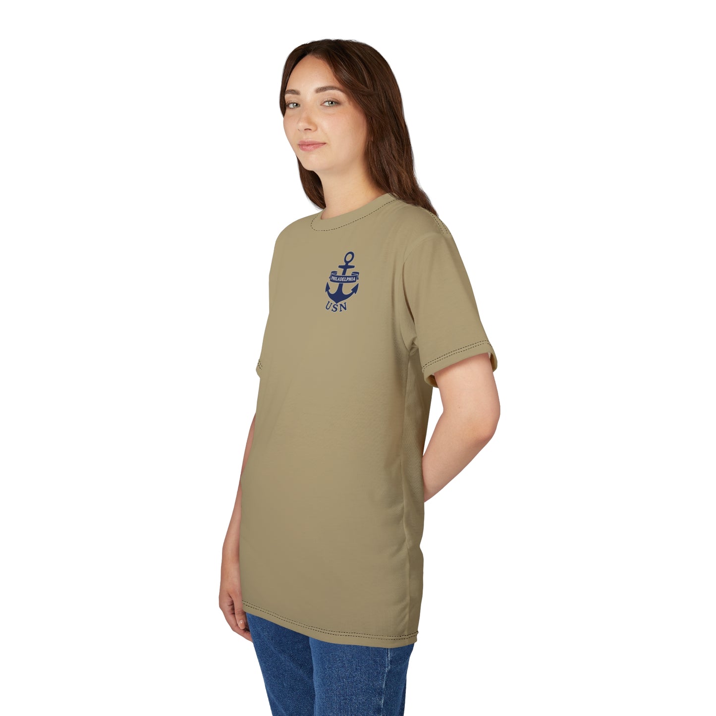 "USN Anchor", Unisex T-shirt (Service Khaki)