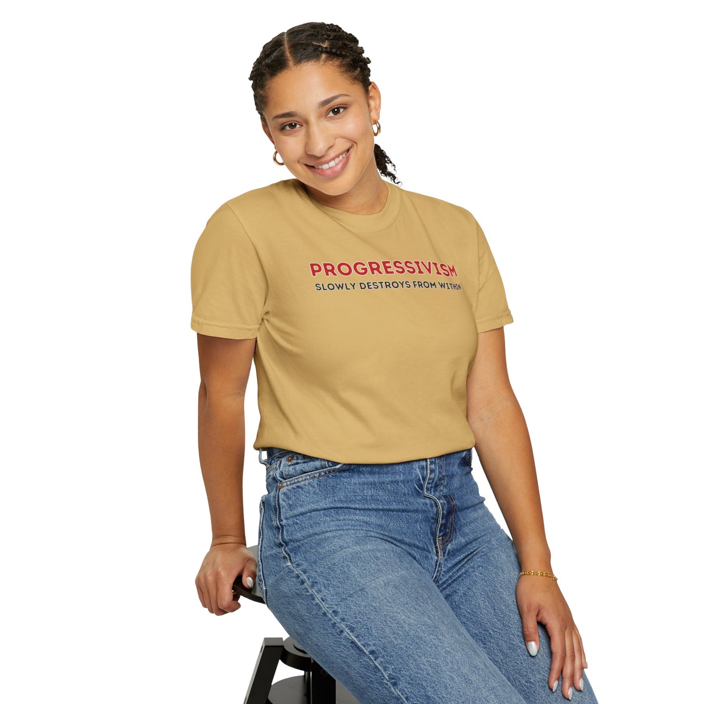 "Progressivism Slowly Destroys From Within", Unisex T-shirt (Light Colors)