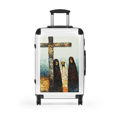"At-the-Foot of the Cross - John 19:25", Suitcases (White)