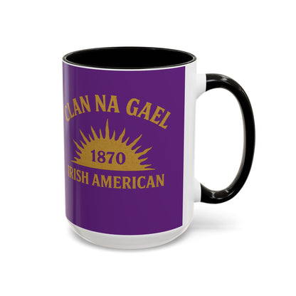 "Clan na Gael - Irish American", Colorful Mugs (11oz, 15oz) (Vesper Violet)