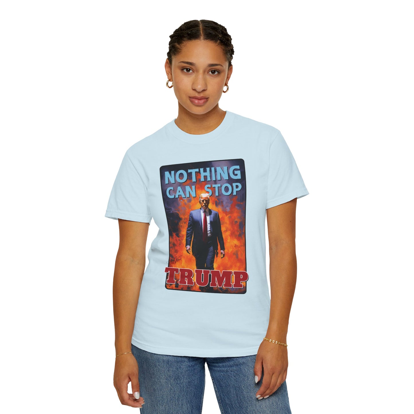 "Nothing Can Stop Trump", Unisex T-shirt (Light Colors)