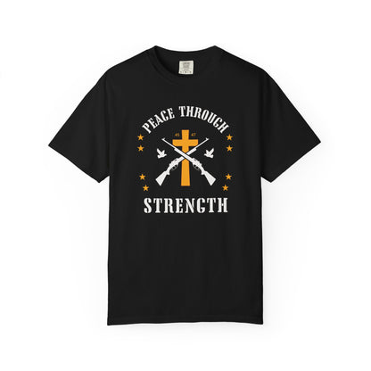 "Peace Through Strength" #01, Unisex T-shirt