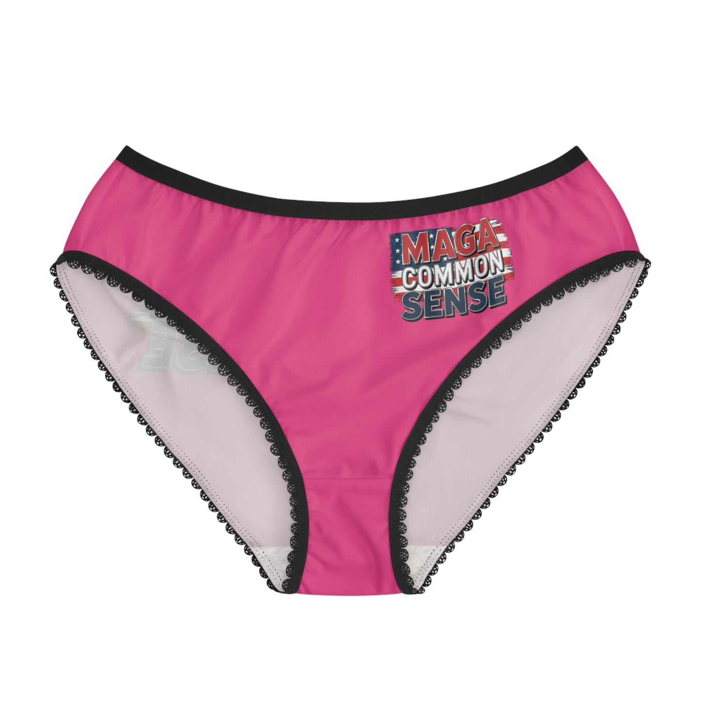 "MAGA Common Sense" #01, Women's Briefs (French Fuchsia)
