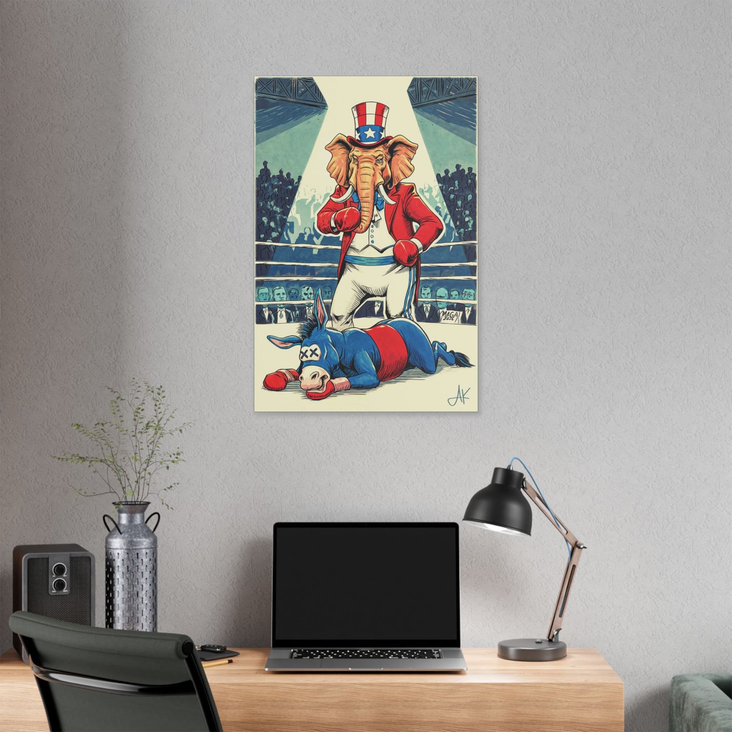 "Brutal Woke Knockout 2024", Stretched Classic Canvas Print