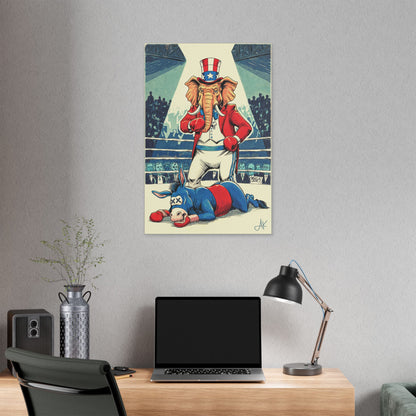 "Brutal Woke Knockout 2024", Stretched Classic Canvas Print